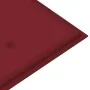 Batavia solid teak wood bench with wine-colored cushion, 120 cm by , garden benches - Ref: Foro24-3062163, Price: 216,94 €, D...