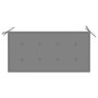 Massive Teakholz-Gartenbank mit grauem Kissen, 112 cm. von , Gartenbänke - Ref: Foro24-3062650, Preis: 153,04 €, Rabatt: %