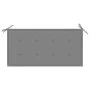 Solid teak wood garden bench with grey cushion 112 cm by , garden benches - Ref: Foro24-3062650, Price: 150,83 €, Discount: %