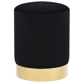 Samt-Hocker in Schwarz und Gold von , Klapphocker und Stühle - Ref: Foro24-249839, Preis: 40,15 €, Rabatt: %