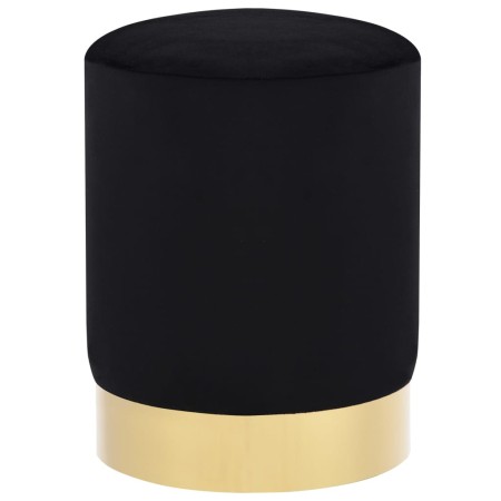 Samt-Hocker in Schwarz und Gold von , Klapphocker und Stühle - Ref: Foro24-249839, Preis: 40,15 €, Rabatt: %