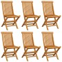 Garden chairs 6 units bright green cushions teak wood by , Garden chairs - Ref: Foro24-3065616, Price: 387,38 €, Discount: %
