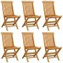 Garden chairs 6 units bright green cushions teak wood by , Garden chairs - Ref: Foro24-3065616, Price: 385,76 €, Discount: %
