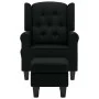 Sillón de masaje con reposapiés tela negro de vidaXL, Sillones de masaje eléctricos - Ref: Foro24-320163, Precio: 270,75 €, D...
