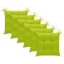 Garden chairs 6 units bright green cushions teak wood by , Garden chairs - Ref: Foro24-3065616, Price: 385,76 €, Discount: %