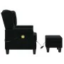 Sillón de masaje con reposapiés tela negro de vidaXL, Sillones de masaje eléctricos - Ref: Foro24-320163, Precio: 270,75 €, D...