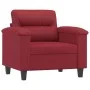 Armchair with footstool in synthetic red wine leather 60 cm by , Sofas - Ref: Foro24-3201240, Price: 205,66 €, Discount: %