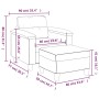 Sessel mit Hocker aus synthetischem rotem Leder, 60 cm. von , Sofas - Ref: Foro24-3201240, Preis: 221,44 €, Rabatt: %