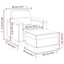 Sessel mit Hocker aus synthetischem rotem Leder, 60 cm. von , Sofas - Ref: Foro24-3201240, Preis: 205,66 €, Rabatt: %