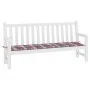Garden bench cushion in red checkered Oxford fabric 200x50x3 cm by , Cushions for chairs and sofas - Ref: Foro24-314102, Pric...