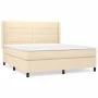 Box spring bed with cream-colored fabric mattress 180x200 cm by , Beds and slatted bases - Ref: Foro24-3131454, Price: 624,89...