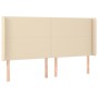 Box spring bed with mattress and LED lights, cream fabric, 180x200 cm. by , Beds and slatted bases - Ref: Foro24-3138178, Pri...