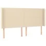 Box spring bed with mattress and LED lights, cream fabric, 180x200 cm. by , Beds and slatted bases - Ref: Foro24-3138178, Pri...