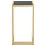 Computertisch aus schwarzem Marmor mit transparenter Glasplatte, 50x35x65cm. von , Seitentische - Ref: Foro24-331647, Preis: ...