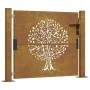 Corten steel garden gate with tree design 105x80 cm by , garden gates - Ref: Foro24-153160, Price: 159,49 €, Discount: %