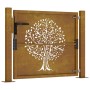 Puerta de jardín acero corten diseño árbol 105x80 cm de , Puertas de jardín - Ref: Foro24-153160, Precio: 163,62 €, Descuento: %