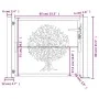 Corten steel garden gate with tree design 105x80 cm by , garden gates - Ref: Foro24-153160, Price: 159,49 €, Discount: %