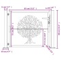 Puerta de jardín acero corten diseño árbol 105x80 cm de , Puertas de jardín - Ref: Foro24-153160, Precio: 163,62 €, Descuento: %