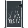 Puerta de jardín acero gris antracita diseño hierba 105x155 cm de , Puertas de jardín - Ref: Foro24-153169, Precio: 276,65 €,...