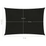 Black HDPE sail shade 160 g/m² 3.5x5 m by , Umbrellas - Ref: Foro24-311737, Price: 39,17 €, Discount: %