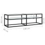 Mueble de TV vidrio templado color mármol blanco 140x40x40,5 cm de , Muebles TV - Ref: Foro24-331716, Precio: 106,89 €