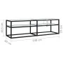 Mueble de TV vidrio templado color mármol blanco 140x40x40,5 cm de , Muebles TV - Ref: Foro24-331716, Precio: 105,29 €, Descu...