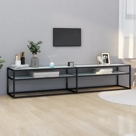 TV-Möbel aus gehärtetem Glas in weißem Marmorfarben, 200x40x40,5 cm. von , TV-Möbel - Ref: Foro24-331728, Preis: 105,72 €, Ra...