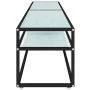TV-Möbel aus gehärtetem Glas in weißem Marmorfarben, 200x40x40,5 cm. von , TV-Möbel - Ref: Foro24-331728, Preis: 105,72 €, Ra...