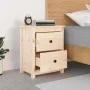 Solid pine wood bedside table 50x35x61.5 cm by , Nightstands - Ref: Foro24-813679, Price: 59,12 €, Discount: %