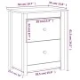 Solid pine wood bedside table 50x35x61.5 cm by , Nightstands - Ref: Foro24-813679, Price: 59,12 €, Discount: %