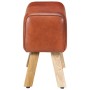 Banco potro gimnasio cuero auténtico madera mango marrón 58 cm by vidaXL, Dining and kitchen benches - Ref: Foro24-320784, Pr...