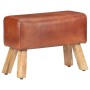 Banco potro gimnasio cuero auténtico madera mango marrón 58 cm by vidaXL, Dining and kitchen benches - Ref: Foro24-320784, Pr...