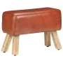 Banco potro gimnasio cuero auténtico madera mango marrón 58 cm by vidaXL, Dining and kitchen benches - Ref: Foro24-320784, Pr...
