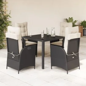 Gartenmöbel-Set, 5-teilig, mit schwarzen Polstern aus synthetischem Rattan von , Gartensets - Ref: Foro24-3213059, Preis: 567...
