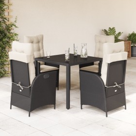 Set de muebles jardín 5 pzas con cojines ratán sintético negro de , Conjuntos de jardín - Ref: Foro24-3213059, Precio: 528,92...