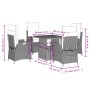 Gartenmöbel-Set, 5-teilig, mit schwarzen Polstern aus synthetischem Rattan von , Gartensets - Ref: Foro24-3277434, Preis: 523...