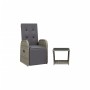Juego de comedor jardín 2 pzas con cojines ratán sintético gris by , Garden sets - Ref: Foro24-3277609, Price: 218,68 €, Disc...