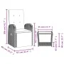 Juego de comedor jardín 2 pzas con cojines ratán sintético gris by , Garden sets - Ref: Foro24-3277609, Price: 208,37 €, Disc...
