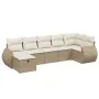 Set sofás de jardín 7 piezas y cojines ratán sintético beige by , Garden sets - Ref: Foro24-3264124, Price: 527,56 €, Discoun...