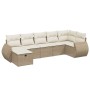 Set sofás de jardín 7 piezas y cojines ratán sintético beige by , Garden sets - Ref: Foro24-3264124, Price: 497,19 €, Discoun...