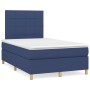 Boxspringbett mit blauem Stoffbezug und Matratze, 120x190 cm. von , Betten und Lattenroste - Ref: Foro24-3269936, Preis: 388,...