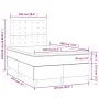 Box spring bed with mattress and LED lights blue fabric 120x190 cm by , Beds and slatted bases - Ref: Foro24-3270231, Price: ...