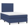 Boxspringbett mit Matratze und LED-Lichtern, blauer Stoff, 120x190 cm. von , Betten und Lattenroste - Ref: Foro24-3270189, Pr...