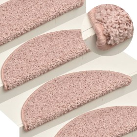 Stair tread mats 15 pcs light pink 56x17x3 cm by vidaXL, Stair mats - Ref: Foro24-322376, Price: 78,98 €, Discount: %