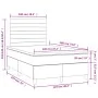 Box spring bed with mattress and LED lights blue fabric 120x190 cm by , Beds and slatted bases - Ref: Foro24-3270259, Price: ...