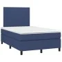 Box spring bed with blue fabric mattress 120x190 cm by , Beds and slatted bases - Ref: Foro24-3269873, Price: 386,62 €, Disco...