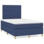 Box spring bed with blue fabric mattress 120x190 cm by , Beds and slatted bases - Ref: Foro24-3269943, Price: 398,11 €, Disco...