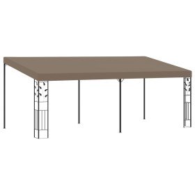 Cenador con montaje en la pared gris taupe 6x3x2,5 m