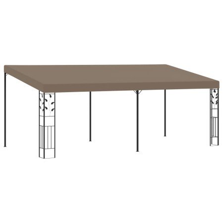 Cenador con montaje en la pared gris taupe 6x3x2,5 m en Carpas y cenadores | Comprar online en Foro24