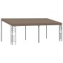 Cenador con montaje en la pared gris taupe 6x3x2,5 m